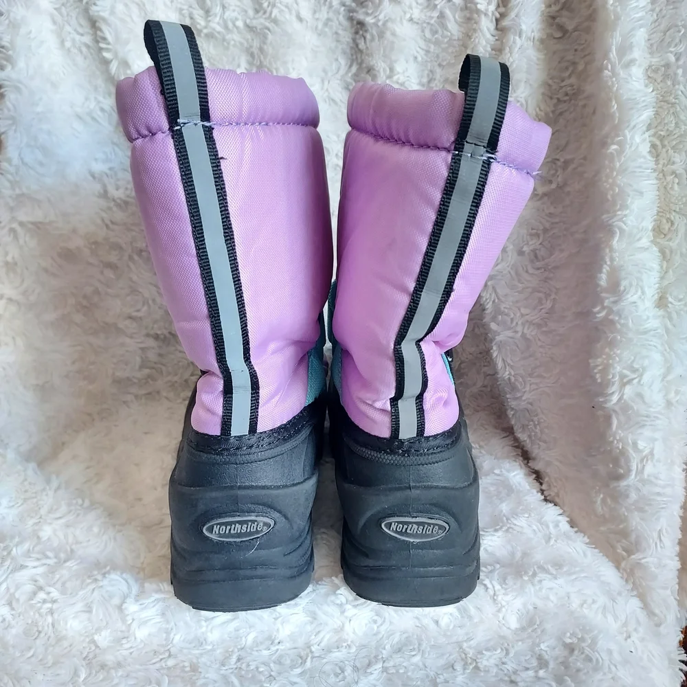 Northside Frosty Lavender & Black 3M Thinsulate Winter Snow Boots Sz 1 Outdoor